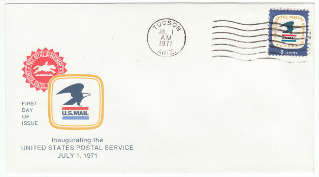 Scott #1396 Inaugurating The USPS First Day Cover