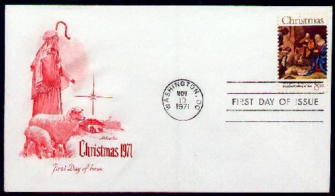 Scott #1444 Shepherds Christmas 1971 First Day Cover