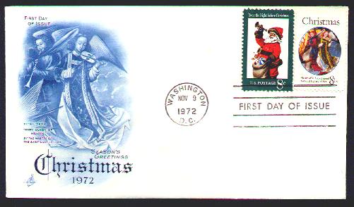 Scott #1471 1472 Christmas 1972 First Day Cover