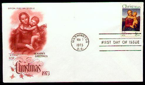 Scott #1507 Madonna Child Christmas 1973 First Day Cover