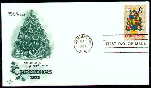 Scott #1508 Christmas Tree 1973 First Day Cover