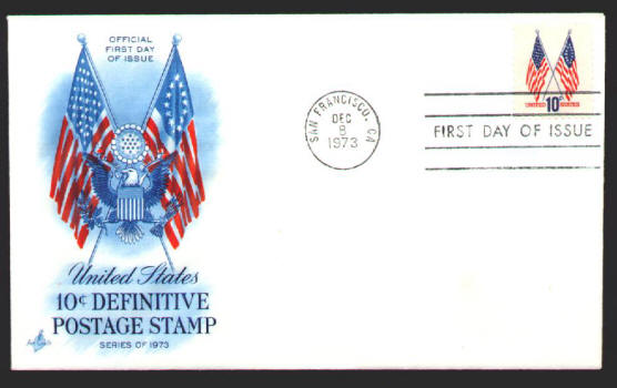 Scott #1509 Definitive Crossed Flags First Day Cover