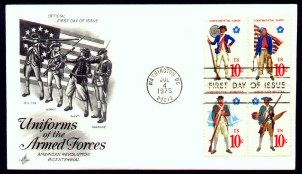 Scott #1565 1568 Uniforms Of The Armed Forces First Day Cover