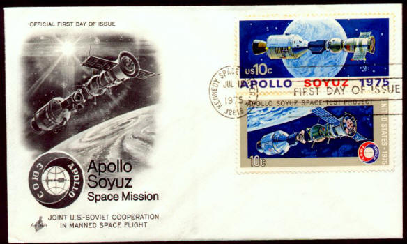 Scott #1569 1570 Apollo Soyuz Space Mission First Day Cover