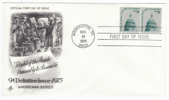 Scott 1591 Right of the People Peaceably to Assemble First Day Cover