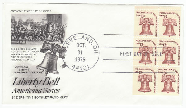 Scott 1595a Liberty Bell Moved Booklet Pane First Day Cover
