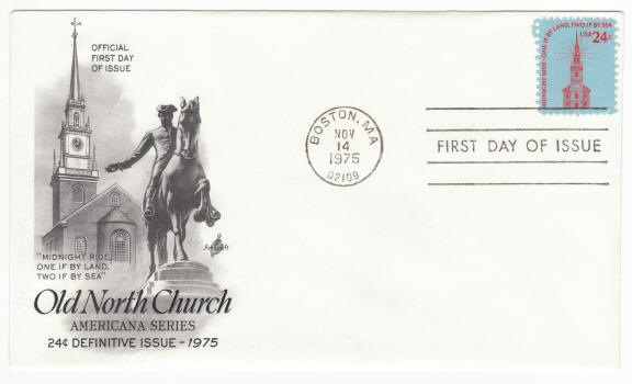 Scott #1603 Old North Church First Day Cover