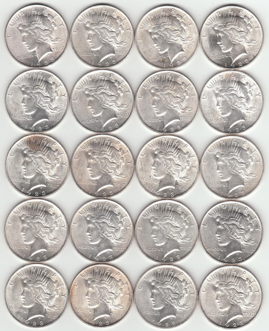 1923 United States Peace Silver Dollars obverse