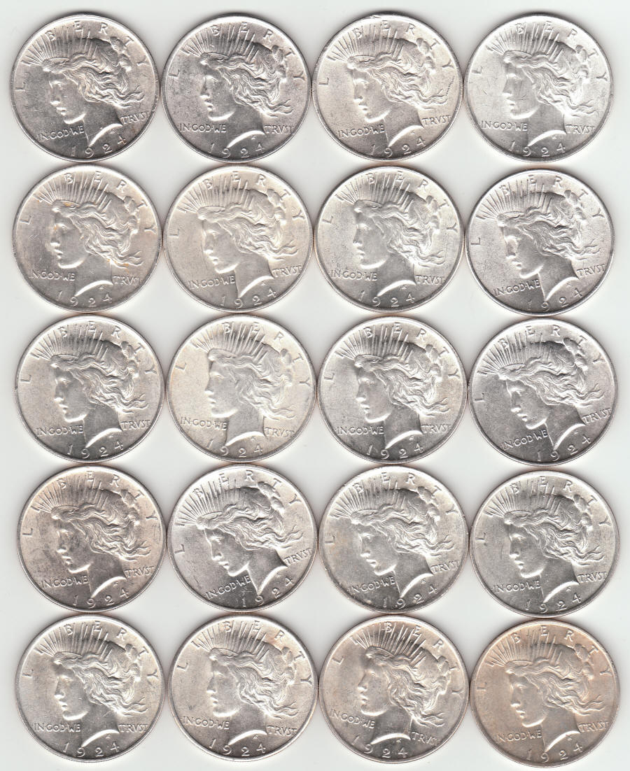 1924 United States Peace Silver Dollars obverse