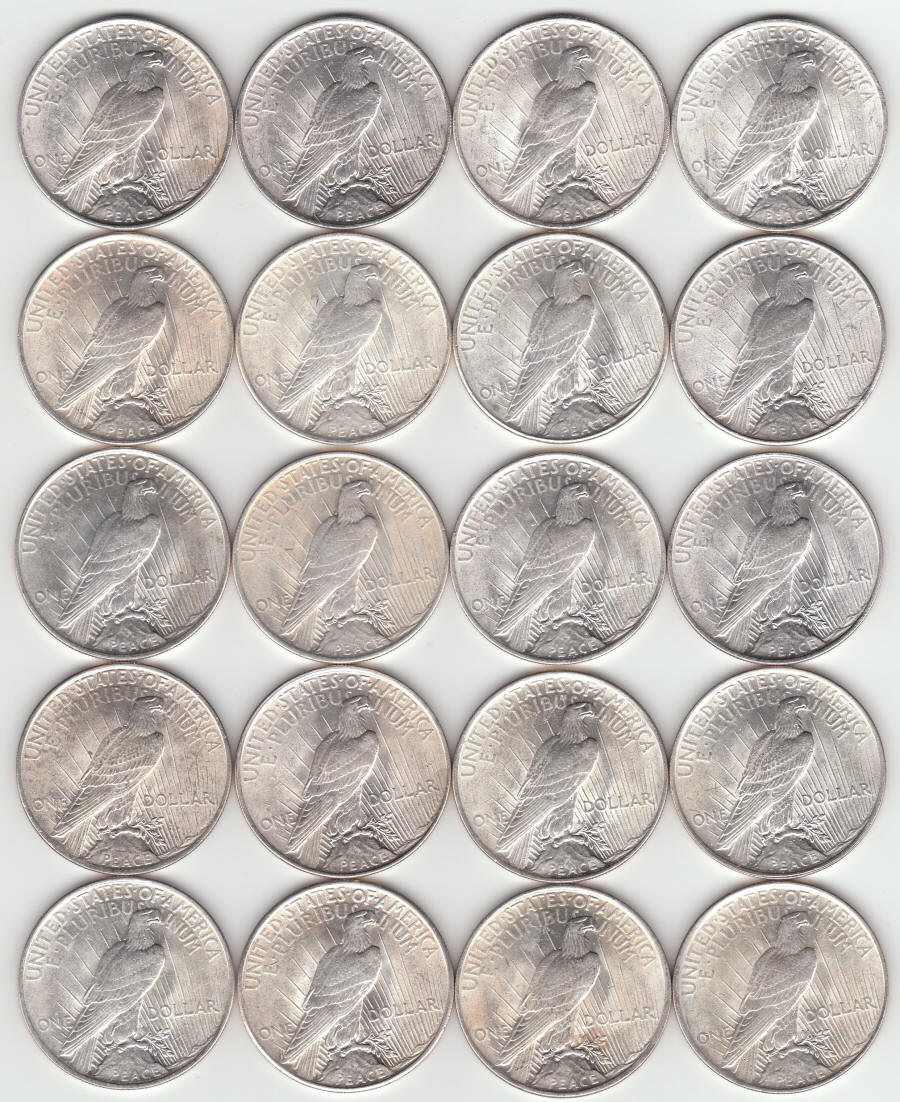 1924 United States Peace Silver Dollars reverse