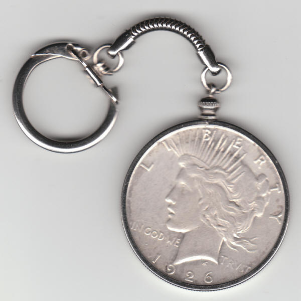 1926 S Peace Silver Dollar Keychain obverse