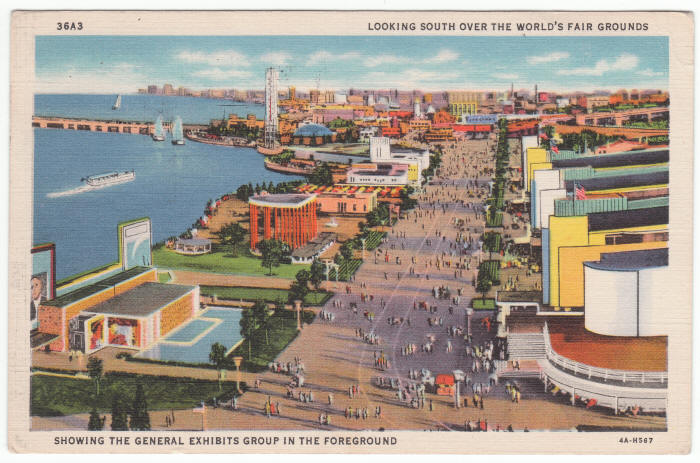 1933 Chicago Worlds Fair Exhibit Grounds Post Card