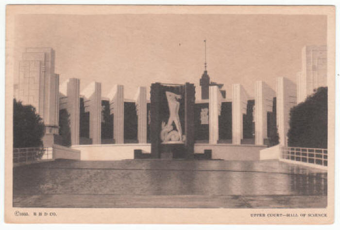 1933 Chicago Worlds Fair Hall of Science Post Card