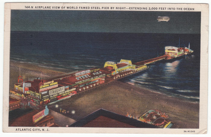 1934 Atlantic City Steel Pier Post Card