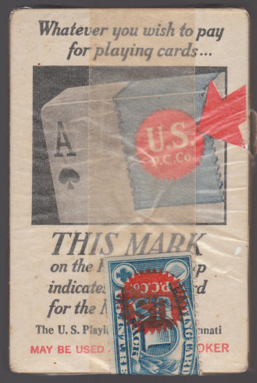 1940 Scott #RF29 US Playing Cards Revenue Stamp on Vintage Sealed Deck