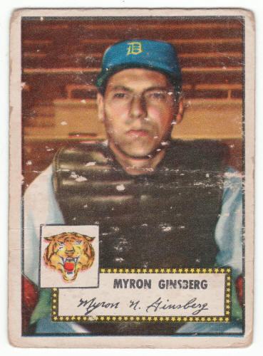 1952 Topps Myron Ginsberg #192 rookie card front
