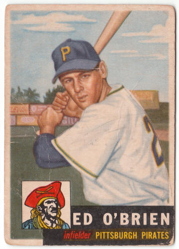 1953 Topps Ed OBrien Rookie Card #249