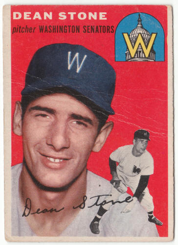 1954 Topps Baseball #114 Dean Stone Rookie Card