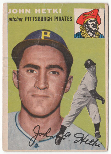 1954 Topps Baseball #161 John Hetki