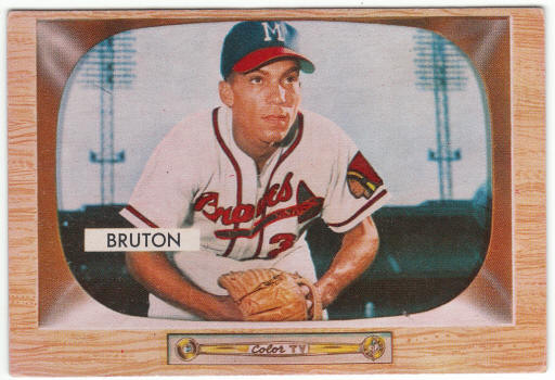 1955 Bowman #11 Bill Bruton front