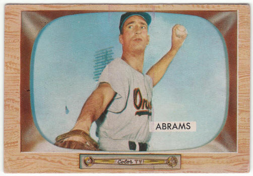 1955 Bowman #55 Cal Abrams front