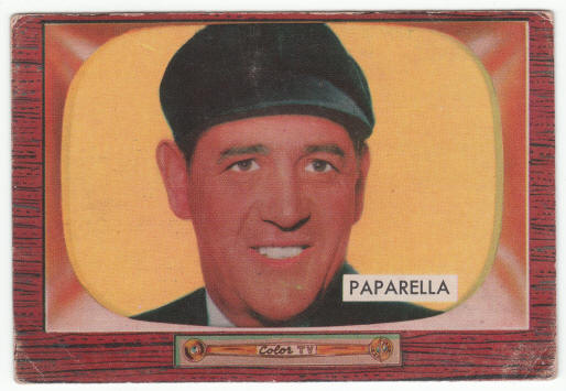1955 Bowman Joe A Paparella #235 rookie card front