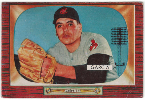 1955 Bowman #128 Mike Garcia front