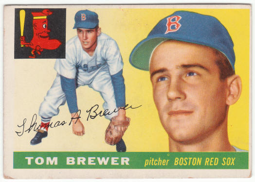 1955 Topps #83 Tom Brewer Rookie Card front