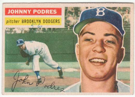 1956 Topps #173 Johnny Podres front
