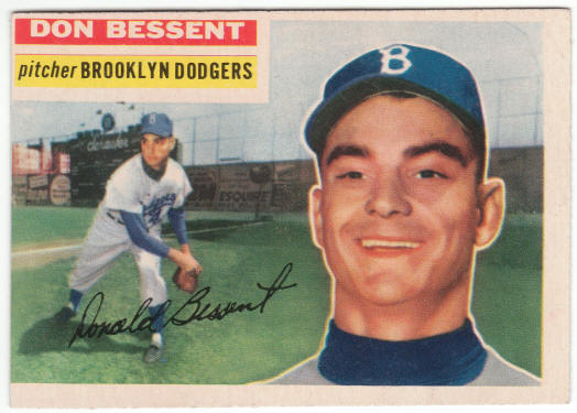 1956 Topps Baseball #184 Don Bessent Rookie Card