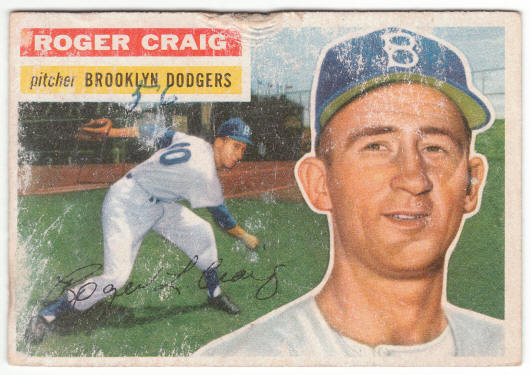 1956 Topps #63 Roger Craig Rookie Card front