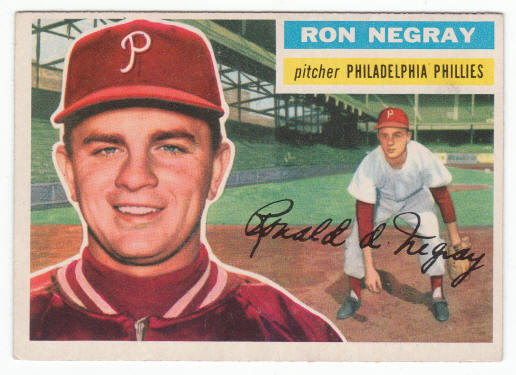 1956 Topps #7 Ron Negray rookie card front