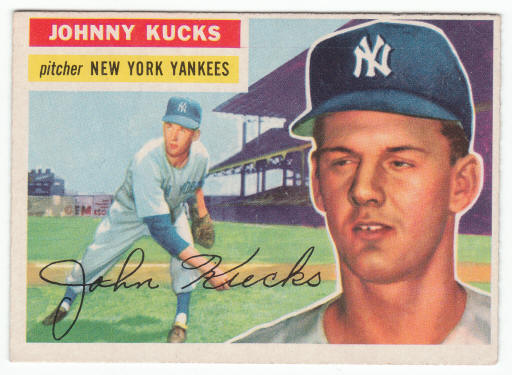 1956 Topps Johnny Kucks #88 Rookie Card