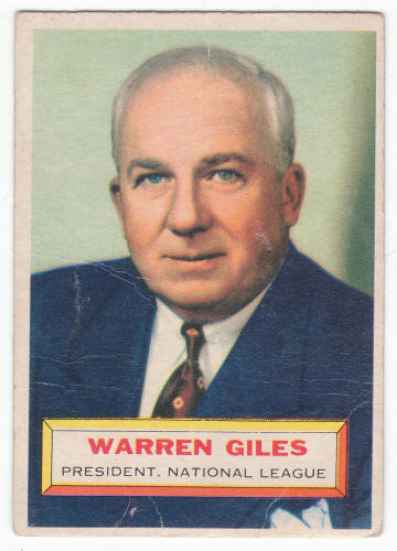 1956 Topps Warren Giles #2 Rookie Card