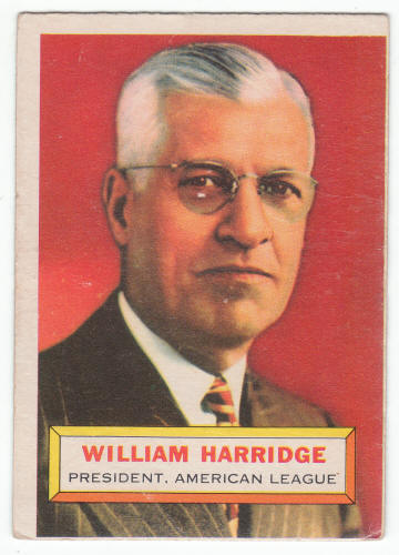 1956 Topps Will Harridge #1 Rookie Card