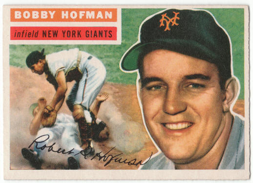 1956 Topps #28 Bobby Hofman front