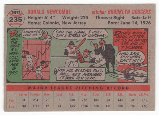 1956 Topps Don Newcombe 235