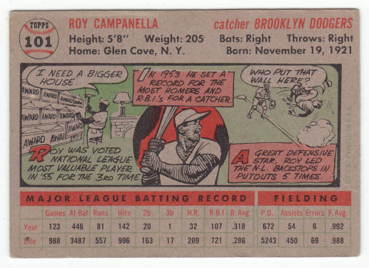 1956 Topps Roy Campanella #101