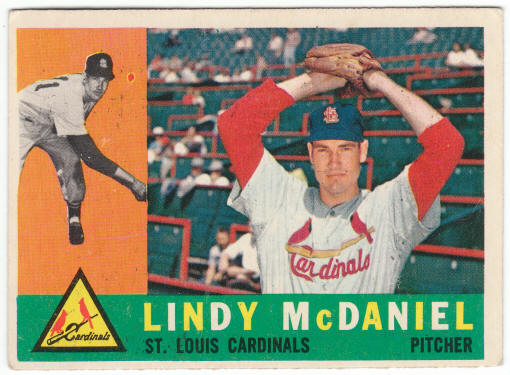 1960 Topps Baseball #195 Lindy McDaniel