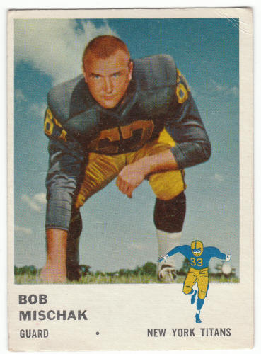 1961 Fleer Bob Mischak #216 Rookie Card