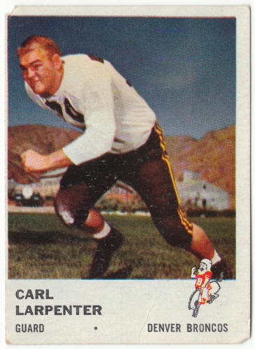 1961 Fleer Football #150 Carl Larpenter