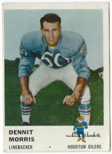 1961 Fleer Football #175 Dennit Morris Rookie Card
