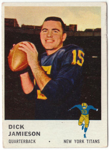 1961 Fleer Football #211 Dick Jamieson