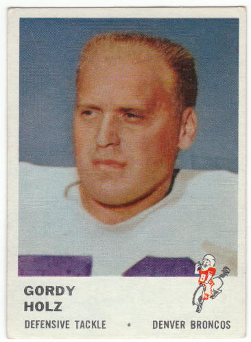 1961 Fleer Gordy Holz #154 Rookie Card