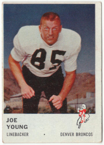 1961 Fleer Football #153 Joe Young Rookie Card