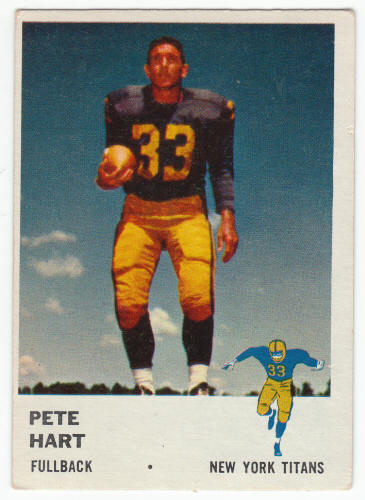 1961 Fleer Pete Hart #212 Rookie Card
