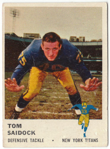 1961 Fleer Football #219 Tom Saidock