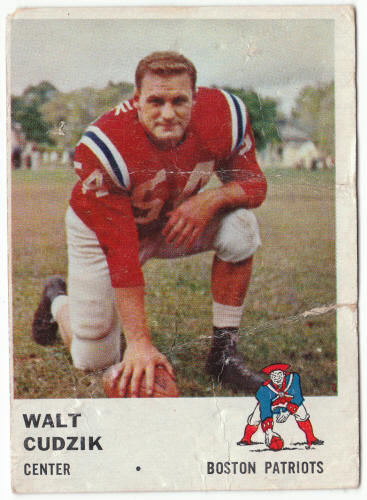 1961 Fleer Football #182 Walt Cudzik Rookie Card