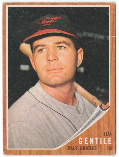 1962 Topps Baseball #290 Jim Gentile