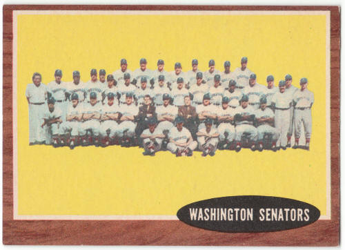 1962 Topps Washington Senators #206